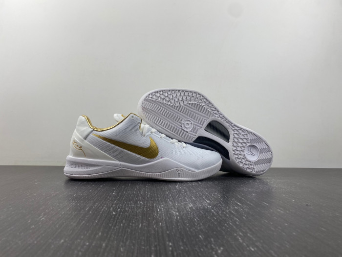 nike kobe 8 protro white golden fv6325-100