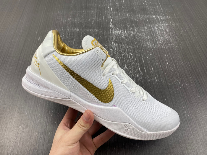 nike kobe 8 protro white golden fv6325-100