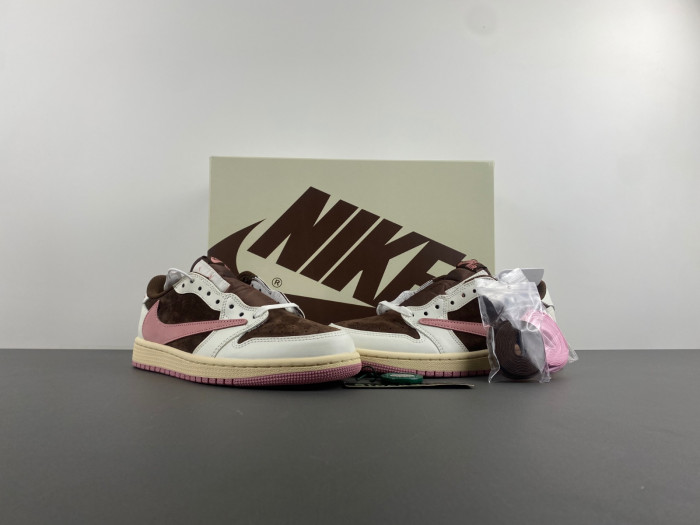 jordan 1 retro low og sp travis scott pink brown dz4137-206