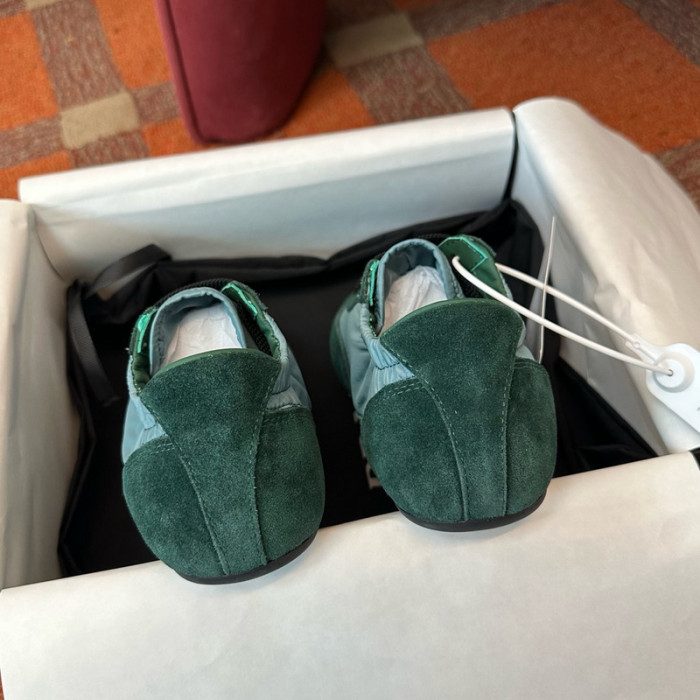 Prada Collapse Re-Nylon suede sneakers