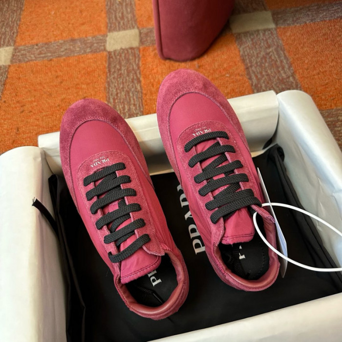 Prada Collapse Re-Nylon suede sneakers