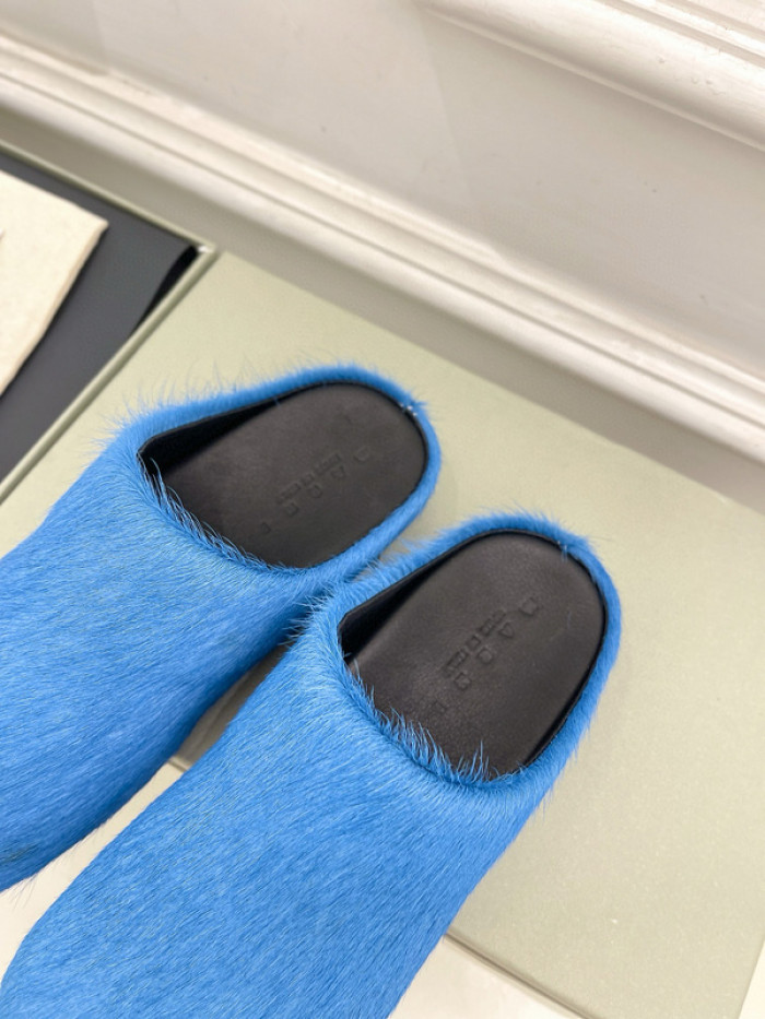 marni calf hair slippers