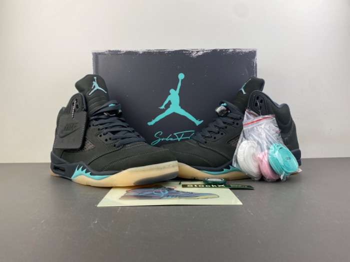 Jordan 5 Retro SoleFly Black Aurora Green IU0734-001