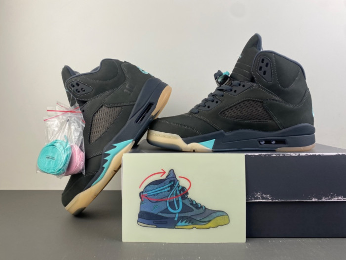 Jordan 5 Retro SoleFly Black Aurora Green IU0734-001