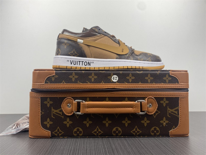 air jordan 1 o-w -louiv low top (with case)