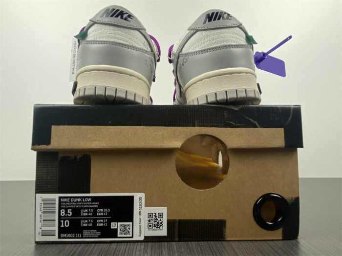 nike dunk low o-w lot 28 dm1602-111
