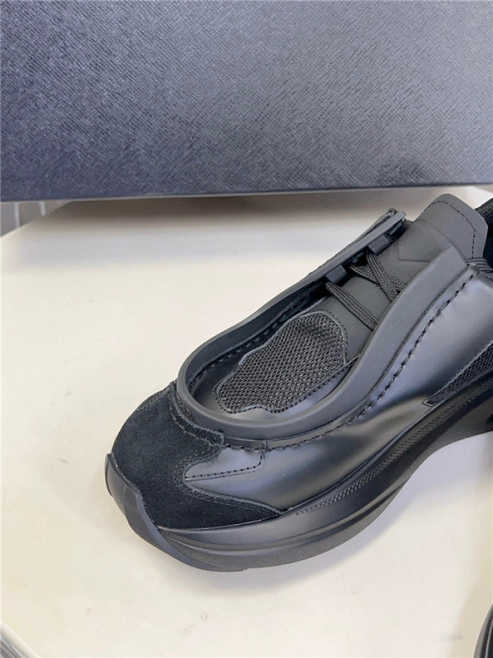 Prada Brushed Leather Sneakers