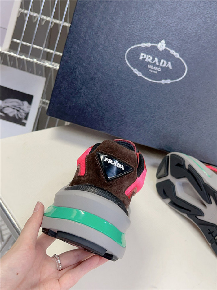 Prada Brushed Leather Sneakers