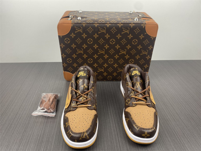 air jordan 1 o-w -louiv low top (with case)