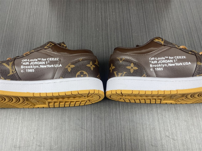 air jordan 1 o-w -louiv low top (with case)