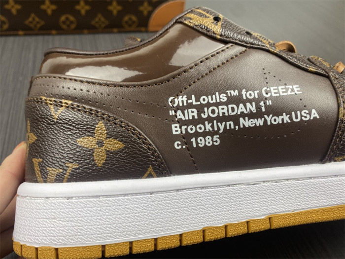 air jordan 1 o-w -louiv low top (with case)