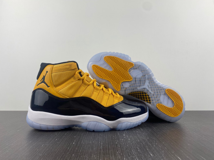 air jordan 11 black and yellow