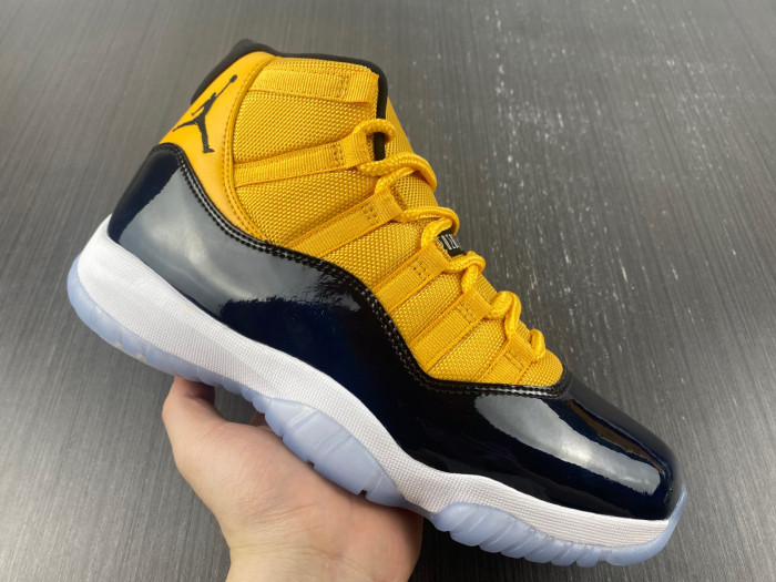air jordan 11 black and yellow