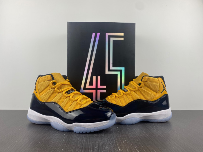 air jordan 11 black and yellow