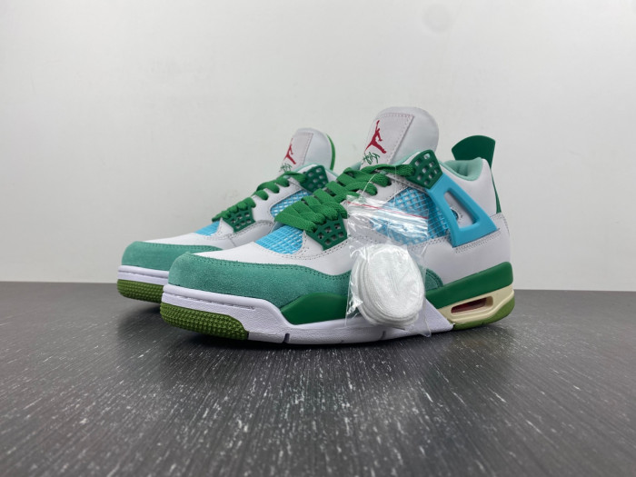 jordan 4 retro sb white grass green (limited edition) aj4-kncw