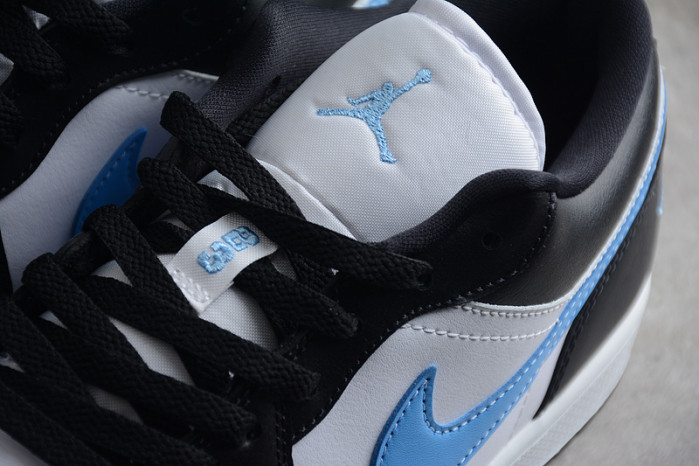 jordan 1 low black university blue white (w) dc0774-041