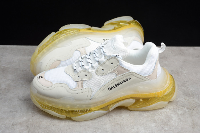 blcg sneaker triple.s.gomma white-yellow