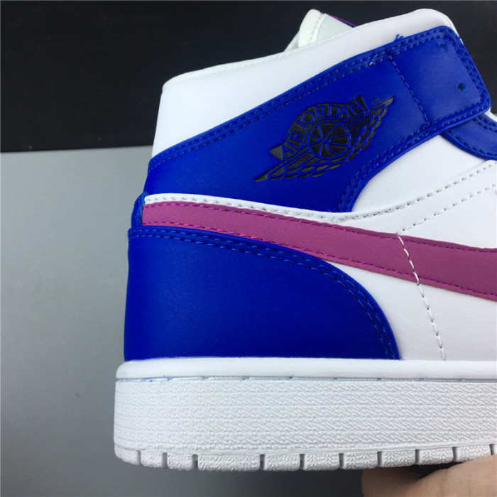 air jordan 1 mid hyper royal/hyper violet-white 554724-451