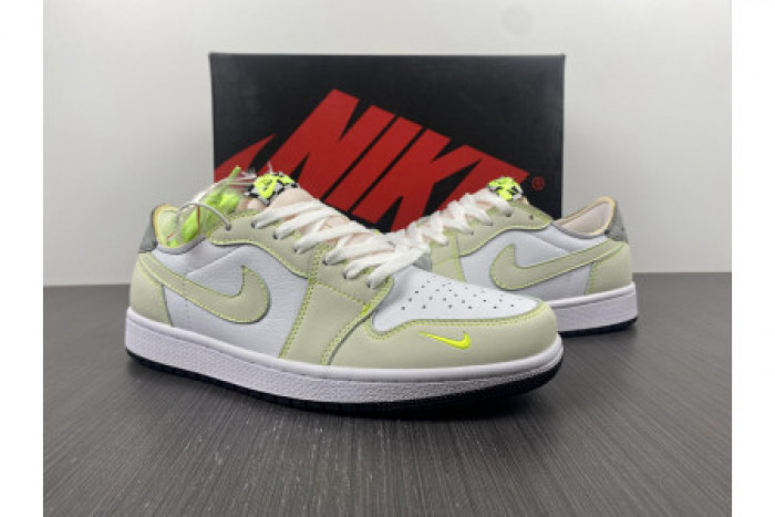 air jordan 1 low og white/ghost green-black dm7837-103