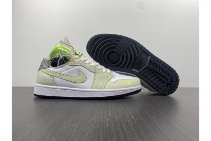 air jordan 1 low og white/ghost green-black dm7837-103