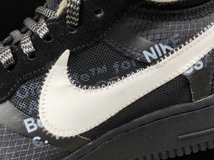 nikeair force 1 low o-w black white ao4606-001