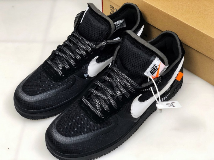 nikeair force 1 low o-w black white ao4606-001