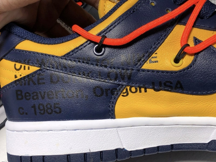 nike dunk low o-w michigan ct0856-700