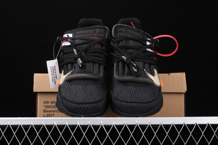 o-w x nike air presto black aa3830-002