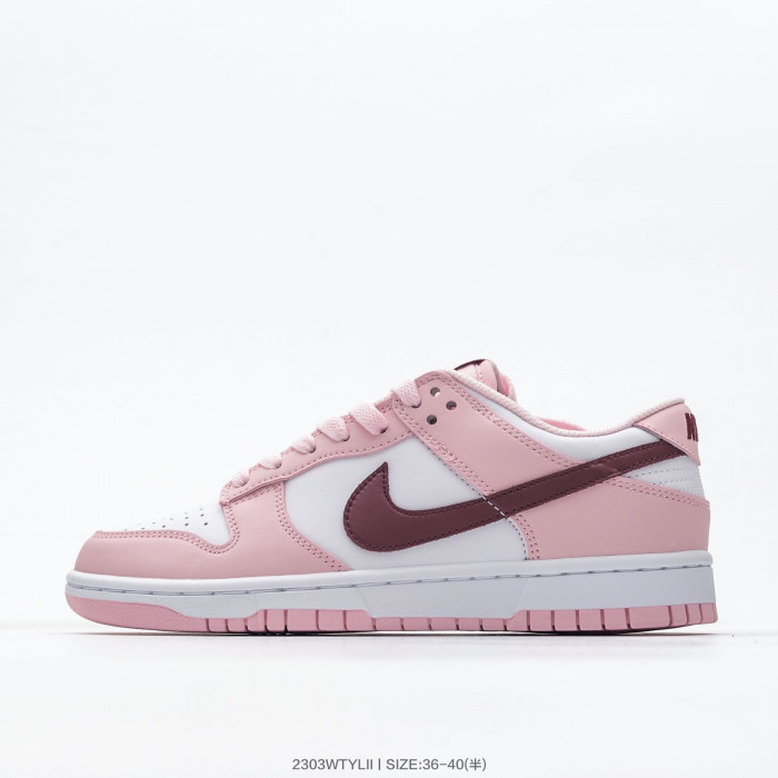 nike dunk low pink foam red white (gs) cw1590-601