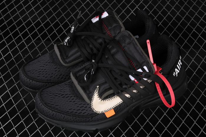 o-w x nike air presto black aa3830-002