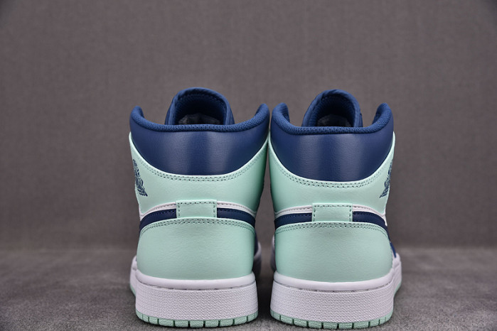 jordan 1 mid blue mint 554725-413
