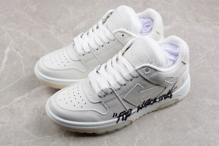 o-w out of office low-top leather sneakers