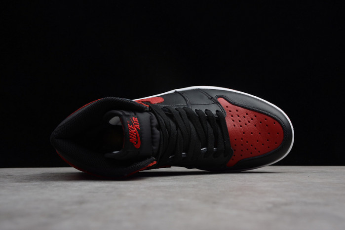 air jordan 1 retro high og banned bred black red 555088-001