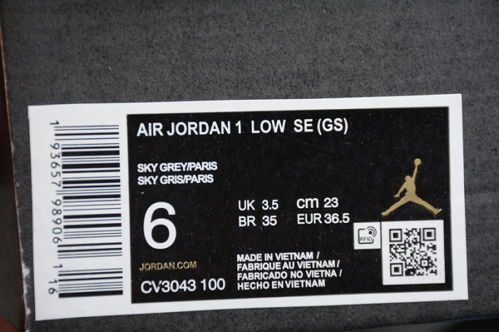 air jordan 1 low “paris” cv3043-100