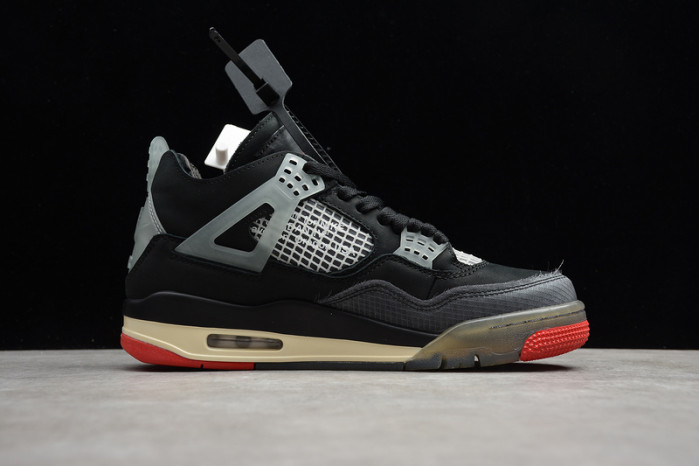 o-w x air jordan 4 “bred” cv9388-001