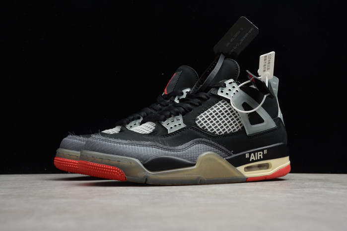 o-w x air jordan 4 “bred” cv9388-001