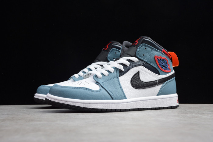 F**etasm x jordan 1 mid fearless blue white cu2802-100
