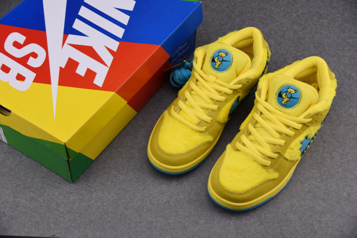grateful dead x nike sb dunk low yellow bear cj5378-700