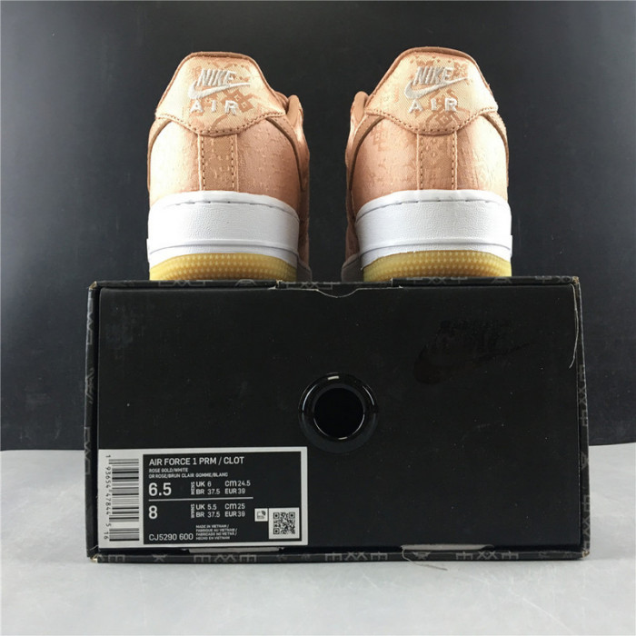 air force 1 low clot rose gold silk cj5290-600