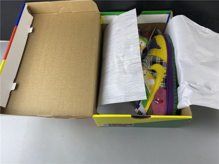 nike duck low pro purple yellow 318403-137