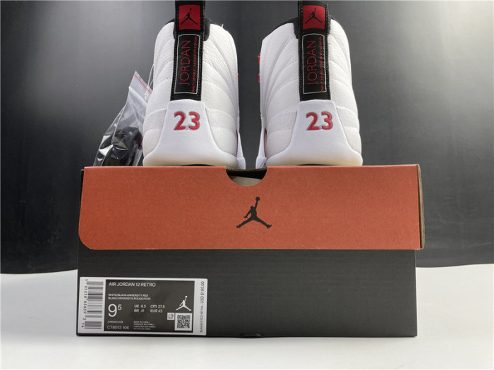 air jordan 12 twist white university red ct8013-106