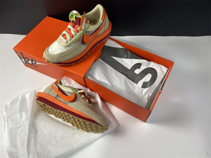 nike ld waffle sacai clot kiss of death net orange blaze dh1347-100