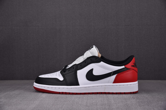jordan 1 low black toe (gs) 553560-116