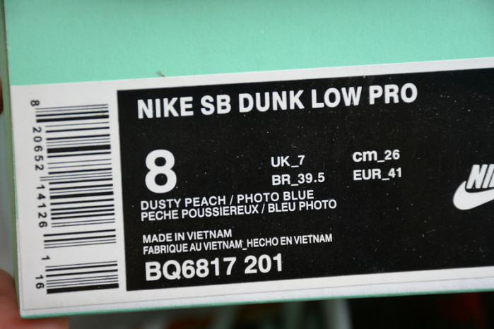 nike sb dunk low corduroy dusty peach bq6817-201