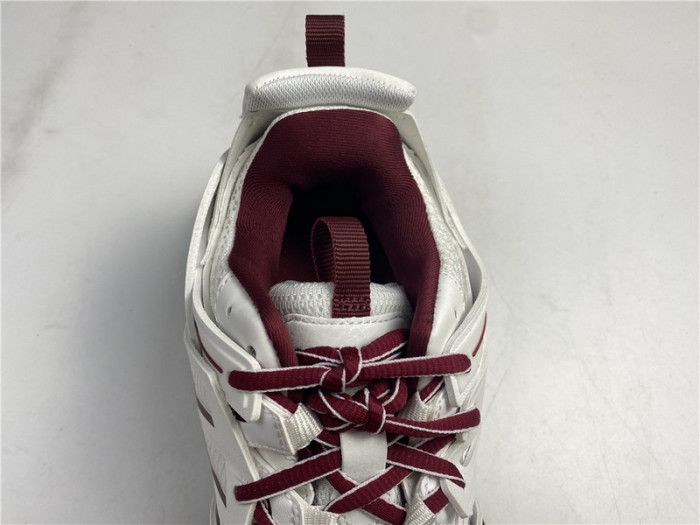 Ba*len*cia*ga track trainer white and burgundy 542436 w3ac1 2050