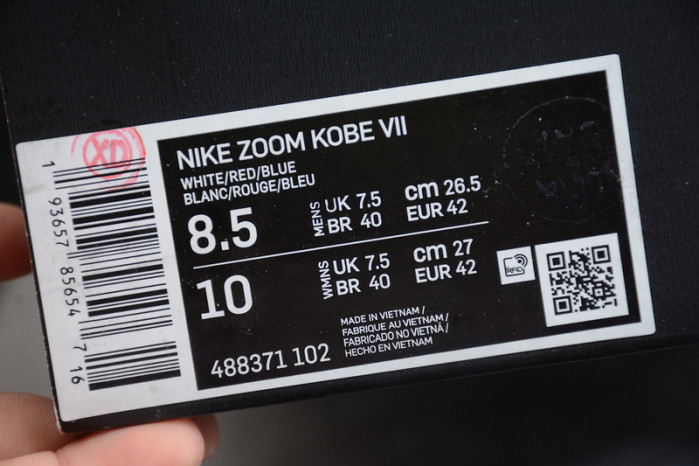 nike kobe 7 usa olympic 488371-102