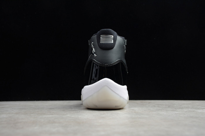 air jordan 11 25th anniversary black silver eyelets ct8012-011