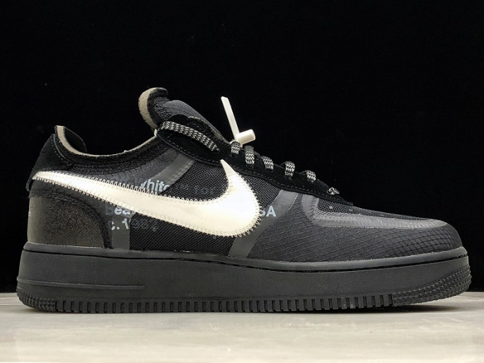 nikeair force 1 low o-w black white ao4606-001
