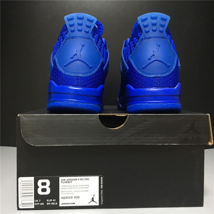 air jordan 4 flyknit “hyper royal” aq3559-400