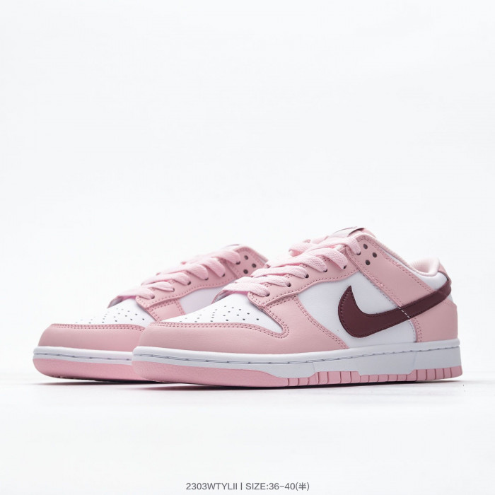nike dunk low pink foam red white (gs) cw1590-601